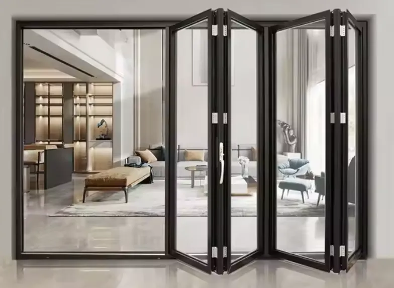 2,7 m de portes bifoltes d'alumini